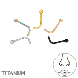 1.6Mm Ball (20G) Mix Color X5 - Titanium Titanium Nose Jewelry SD47780