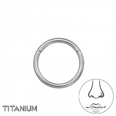8mm (18G) Hinged Segment Clicker - Titanium Titanium Nose Jewelry SD47784