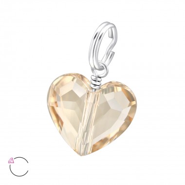 Heart - 925 Sterling Silver La Crystale Charms SD28995