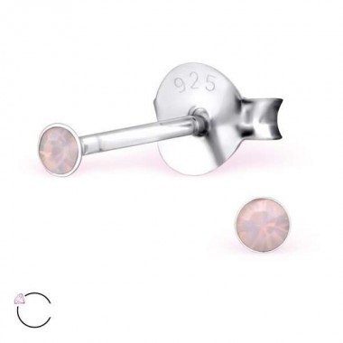 Round - 925 Sterling Silver La Crystale Studs SD24389
