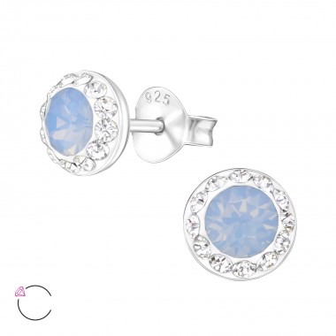 Round - 925 Sterling Silver La Crystale Studs SD35597
