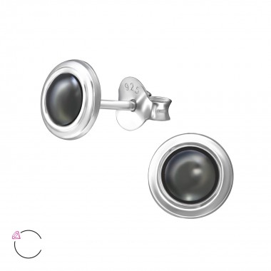 Round - 925 Sterling Silver La Crystale Studs SD35953