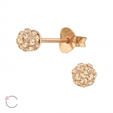 Ball - 925 Sterling Silver La Crystale Studs SD39020