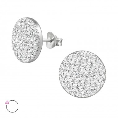 Round - 925 Sterling Silver La Crystale Studs SD39582
