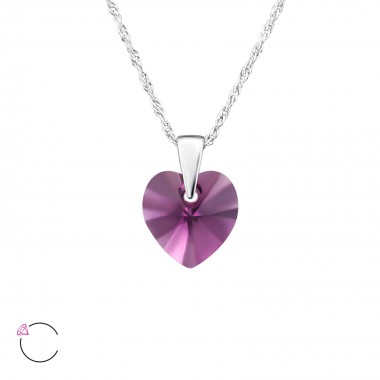 Heart - 925 Sterling Silver La Crystale Necklaces  SD27743