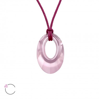 Oval - Nylon Cord La Crystale Necklaces  SD27960