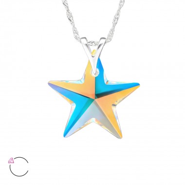 Star - 925 Sterling Silver La Crystale Necklaces  SD29484