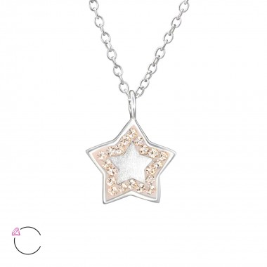 Star Mirror - 925 Sterling Silver La Crystale Necklaces  SD30713