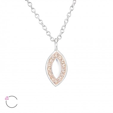Marquise Mirror - 925 Sterling Silver La Crystale Necklaces  SD30718