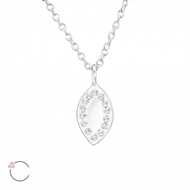 Marquise Mirror - 925 Sterling Silver La Crystale Necklaces  SD30719