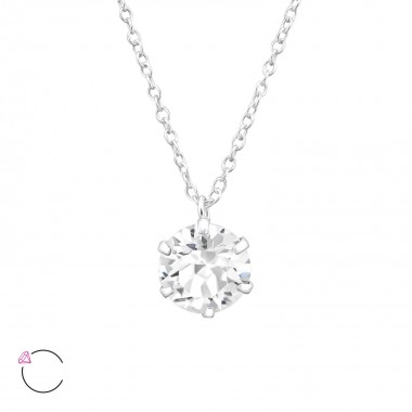 Round - 925 Sterling Silver La Crystale Necklaces  SD32722