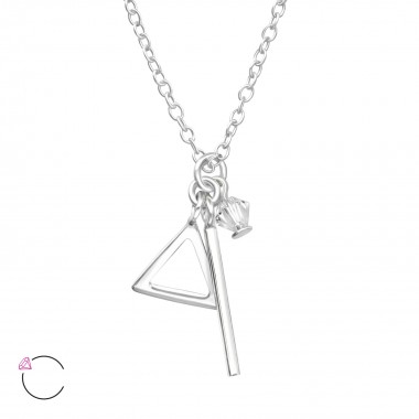 Geometric - 925 Sterling Silver La Crystale Necklaces  SD32725