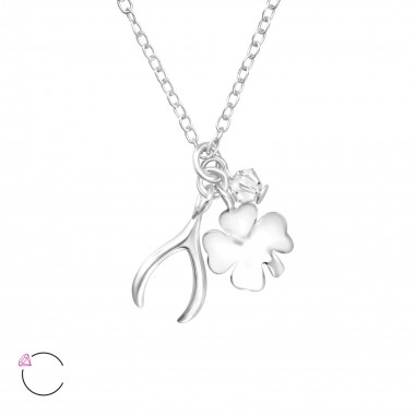 Lucky Charm - 925 Sterling Silver La Crystale Necklaces  SD32726