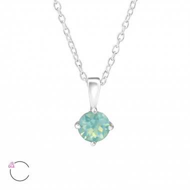 Round - 925 Sterling Silver La Crystale Necklaces  SD34039