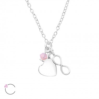 Infinite Love - 925 Sterling Silver La Crystale Necklaces  SD35339