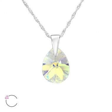 Pear - 925 Sterling Silver La Crystale Necklaces  SD38046