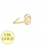 3mm Rubover Setting - 14K Gold Nose Studs SD48909