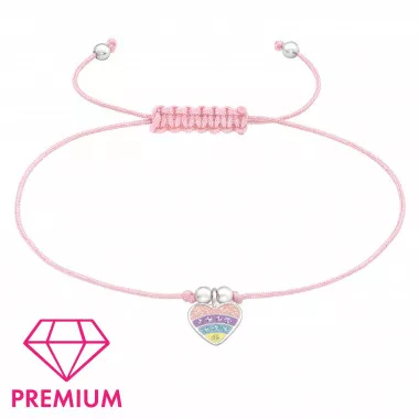 Heart - Nylon Cord Kids Bracelets SD43704