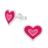 Heart - 925 Sterling Silver Kids Ear Studs SD10983