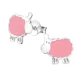 Sheep - 925 Sterling Silver Kids Ear Studs SD13292