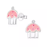 Cupcake - 925 Sterling Silver Kids Ear Studs SD13428