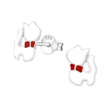 Cat - 925 Sterling Silver Kids Ear Studs SD4860