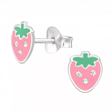 Strawberry - 925 Sterling Silver Kids Ear Studs SD48897