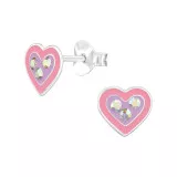 Heart - 925 Sterling Silver Kids Ear Studs SD48922