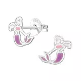 Mermaid - 925 Sterling Silver Kids Ear Studs SD49222
