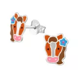 Horse - 925 Sterling Silver Kids Ear Studs SD49238