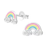Rainbow - 925 Sterling Silver Kids Ear Studs SD49397
