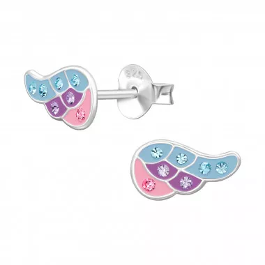 Wings - 925 Sterling Silver Kids Ear Studs SD49533
