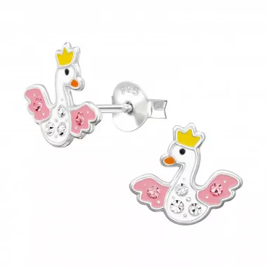 Duck - 925 Sterling Silver Kids Ear Studs SD49536