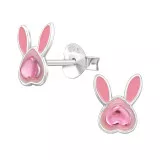 Rabbit, Ears - 925 Sterling Silver Kids Ear Studs SD49696
