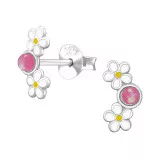 Flower - 925 Sterling Silver Kids Ear Studs SD49699