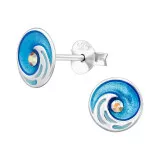 Wave - 925 Sterling Silver Kids Ear Studs SD49702