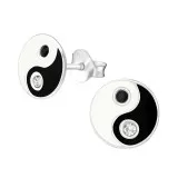 Yin-Yang - 925 Sterling Silver Kids Ear Studs SD5808