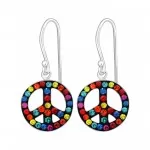 Peace - 925 Sterling Silver Kids Earrings SD15272