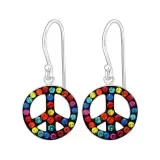 Peace - 925 Sterling Silver Kids Earrings SD15272