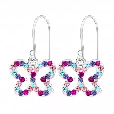 Butterfly - 925 Sterling Silver Kids Earrings SD15586