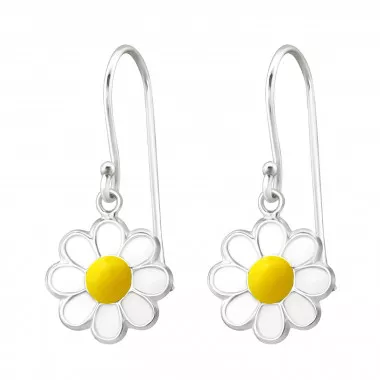 Flower - 925 Sterling Silver Kids Earrings SD15590