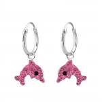 Dolphin - 925 Sterling Silver Kids Hoops SD18756