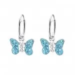 Butterfly - 925 Sterling Silver Kids Hoops SD2911