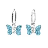 Butterfly - 925 Sterling Silver Kids Hoops SD2911