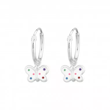 Butterfly - 925 Sterling Silver Kids Hoops SD34619