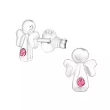 Angel - 925 Sterling Silver Kids Ear Studs with Crystal SD21727
