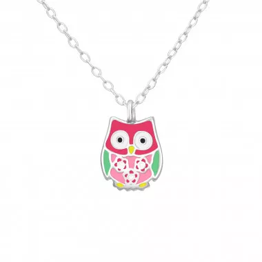 Owl - 925 Sterling Silver Kids Necklaces SD37601