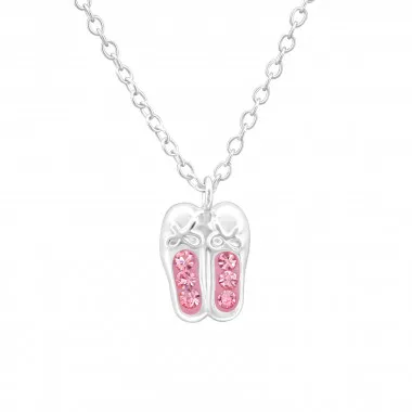 Ballerina Shoes - 925 Sterling Silver Kids Necklaces SD40692