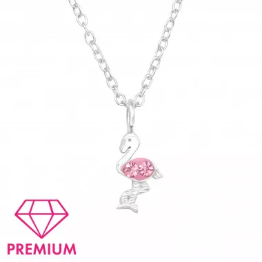 Flamingo - 925 Sterling Silver Kids Necklaces SD41448