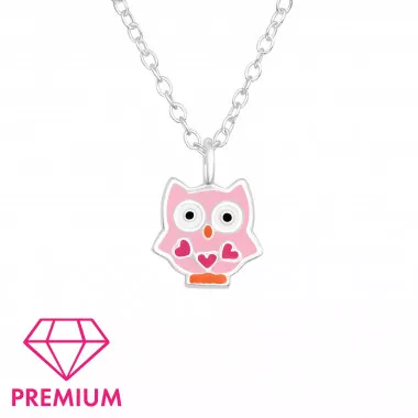 Owl - 925 Sterling Silver Kids Necklaces SD42717